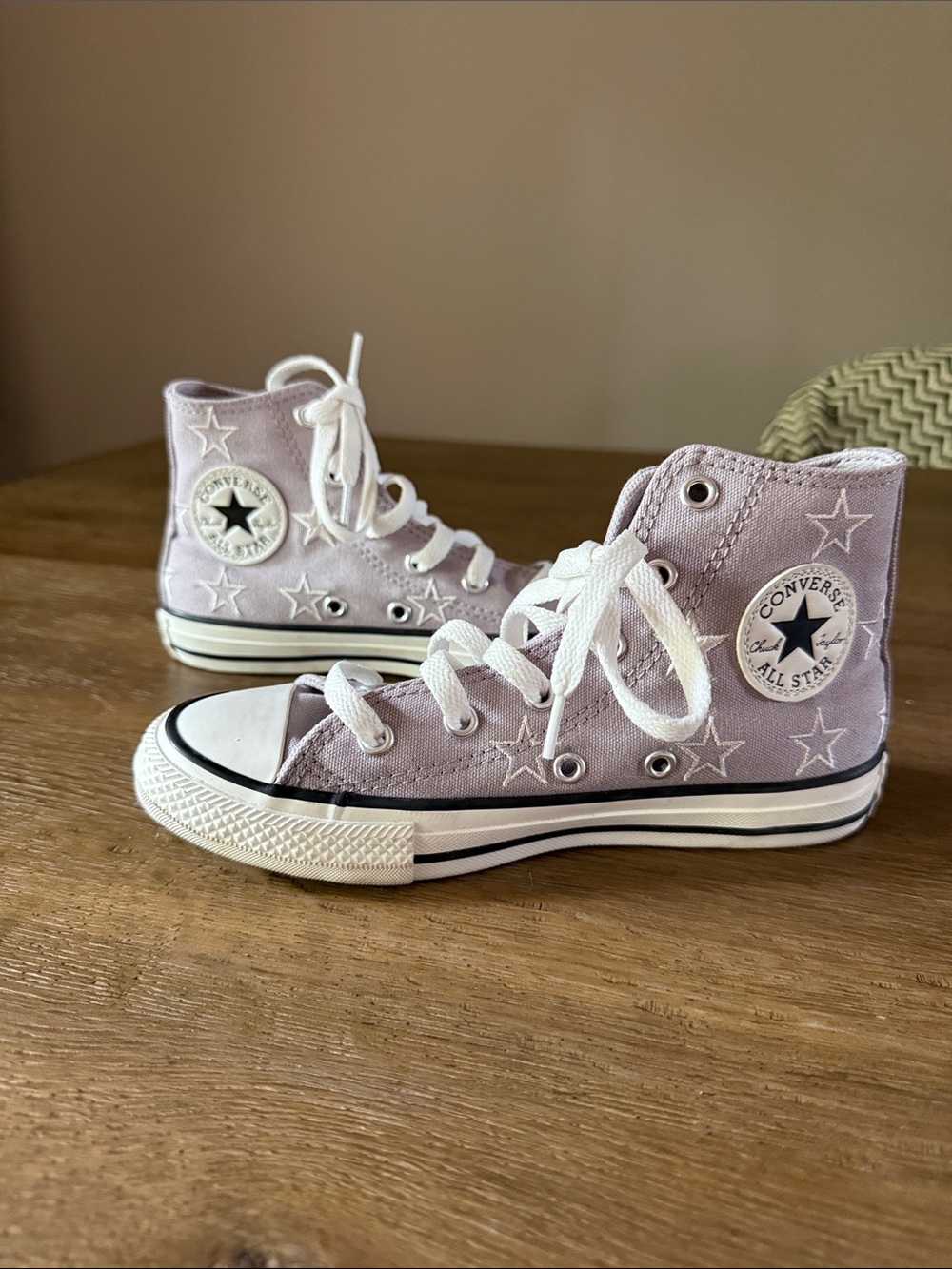 Converse Kids High Top Sneakers - Lavender with White Accents